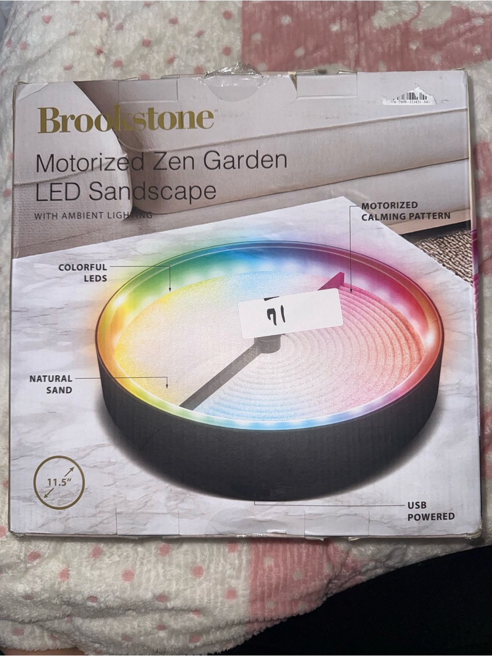 Brookstone Motorized Zen Garden LED Sandscape - Multicolor